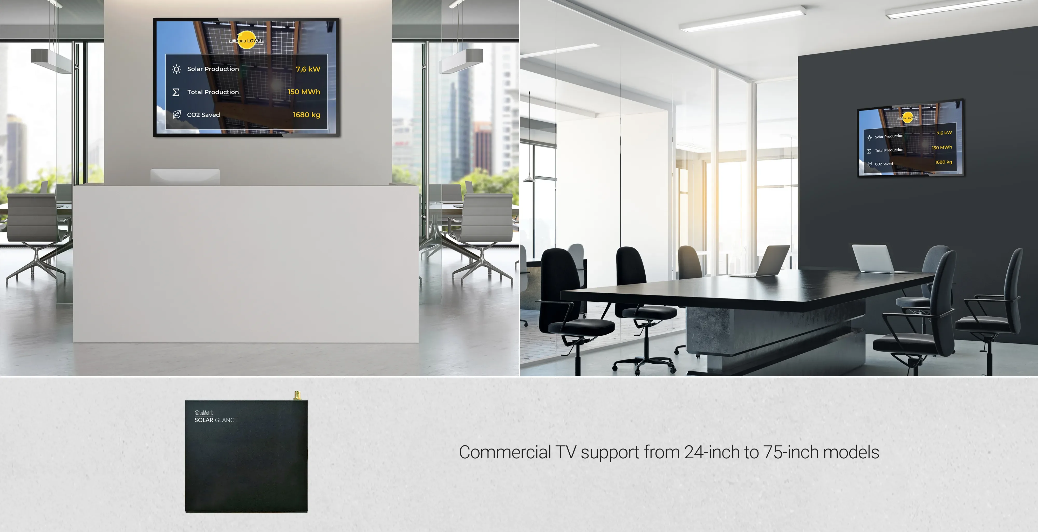 LaMetric Solar Glance Displays - TV diagonals